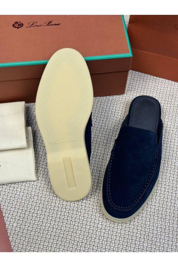 Мужские Мюли Loro Piana Babouche Walk Navy
