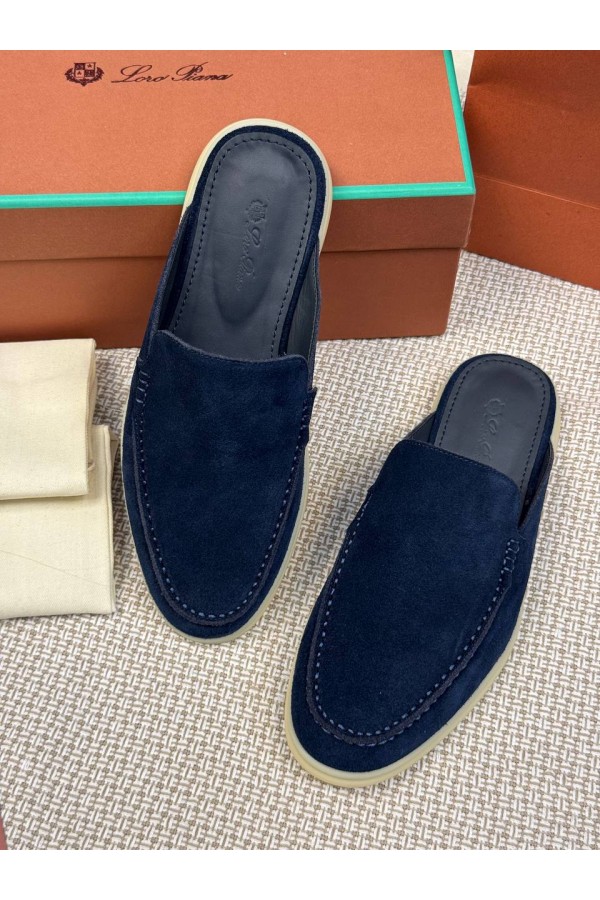 Мужские Мюли Loro Piana Babouche Walk Navy