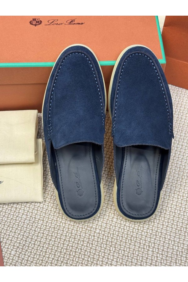 Мужские Мюли Loro Piana Babouche Walk Navy