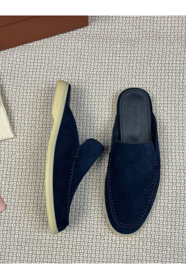 Мужские Мюли Loro Piana Babouche Walk Navy