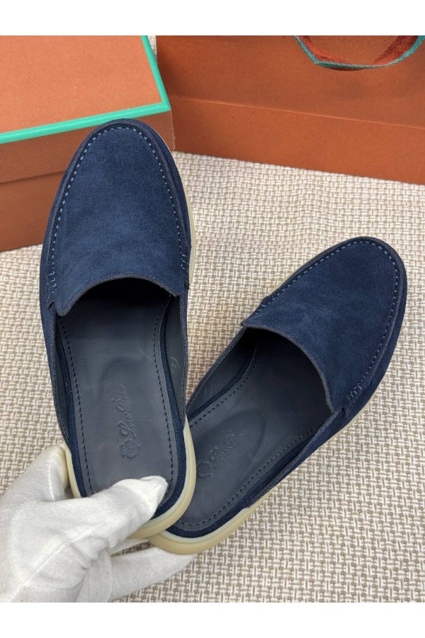 Мужские Мюли Loro Piana Babouche Walk Navy