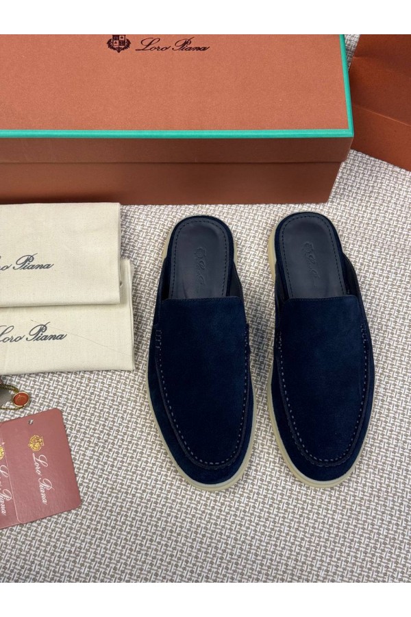 Мужские Мюли Loro Piana Babouche Walk Navy
