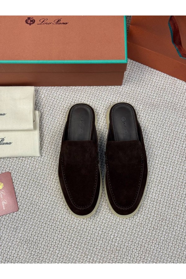 Мужские Мюли Loro Piana Babouche Walk коричневый