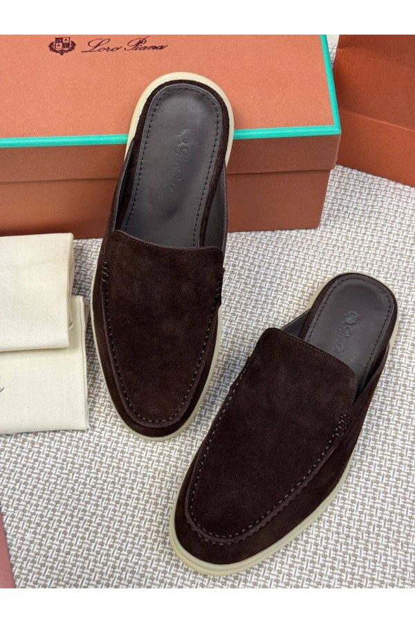 Мужские Мюли Loro Piana Babouche Walk коричневый