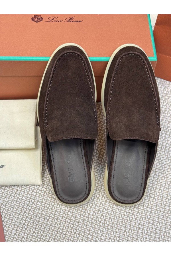 Мужские Мюли Loro Piana Babouche Walk коричневый