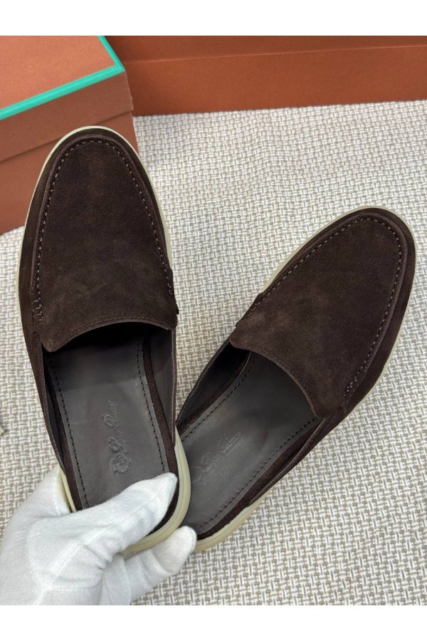 Мужские Мюли Loro Piana Babouche Walk коричневый