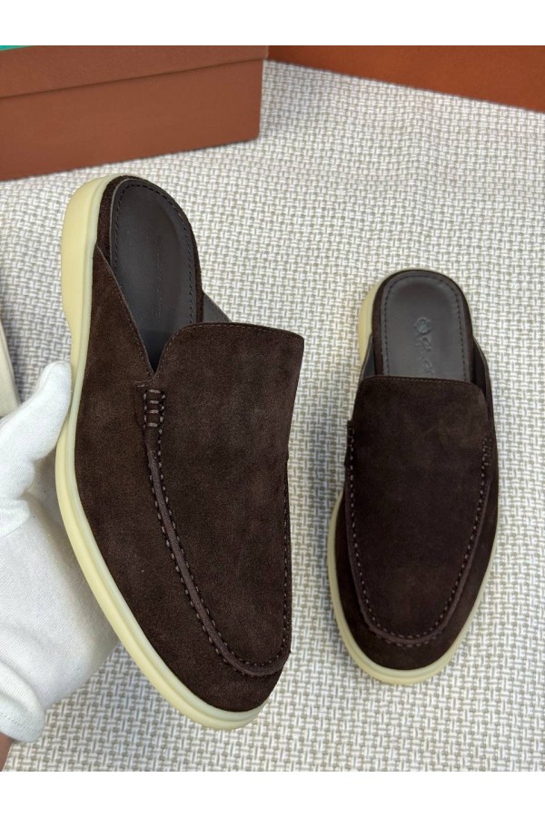 Мужские Мюли Loro Piana Babouche Walk коричневый