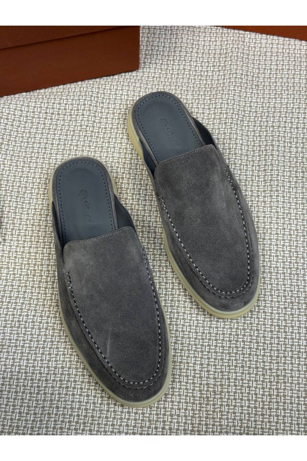 Мужские Мюли Loro Piana Babouche Walk серый