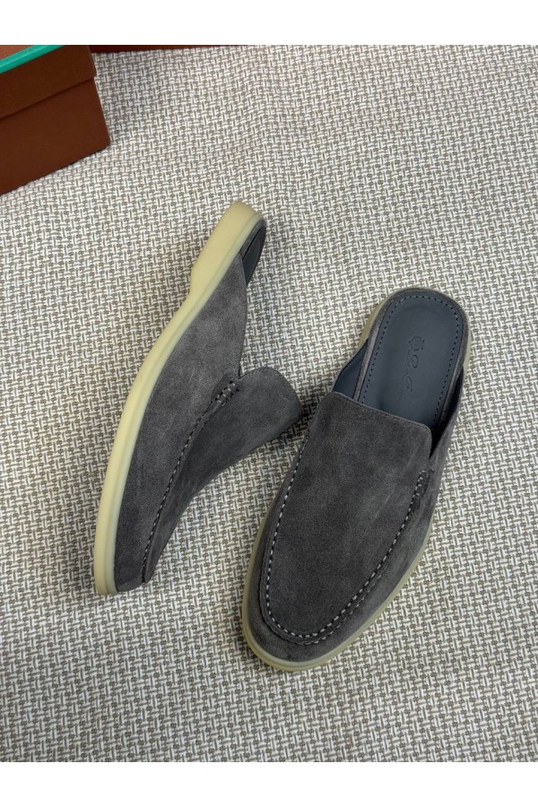 Мужские Мюли Loro Piana Babouche Walk серый