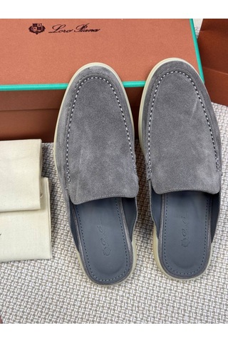 Мужские Мюли Loro Piana Babouche Walk серый