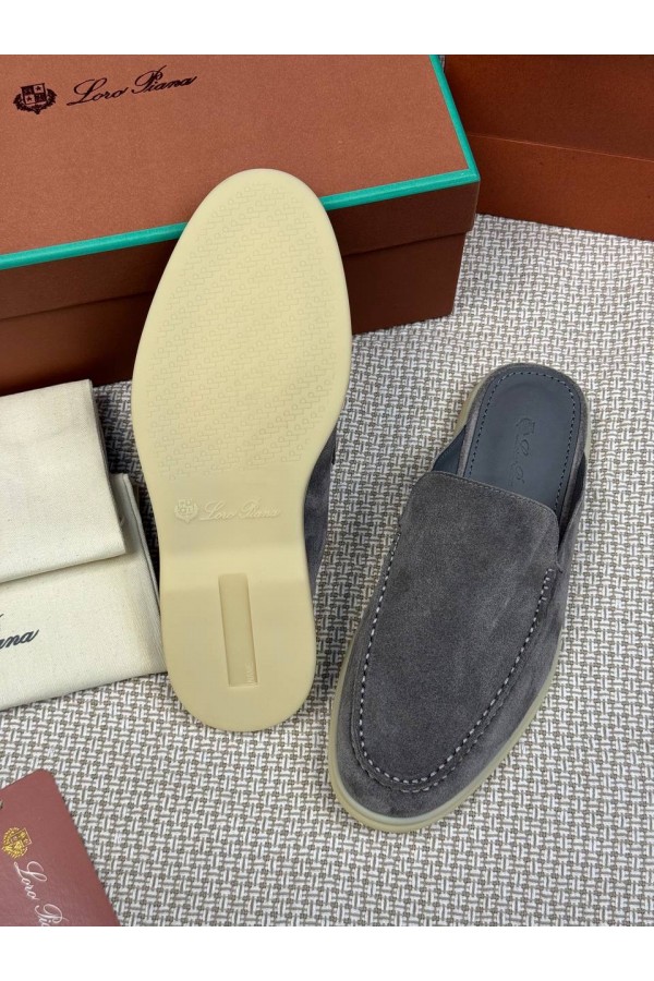 Мужские Мюли Loro Piana Babouche Walk серый