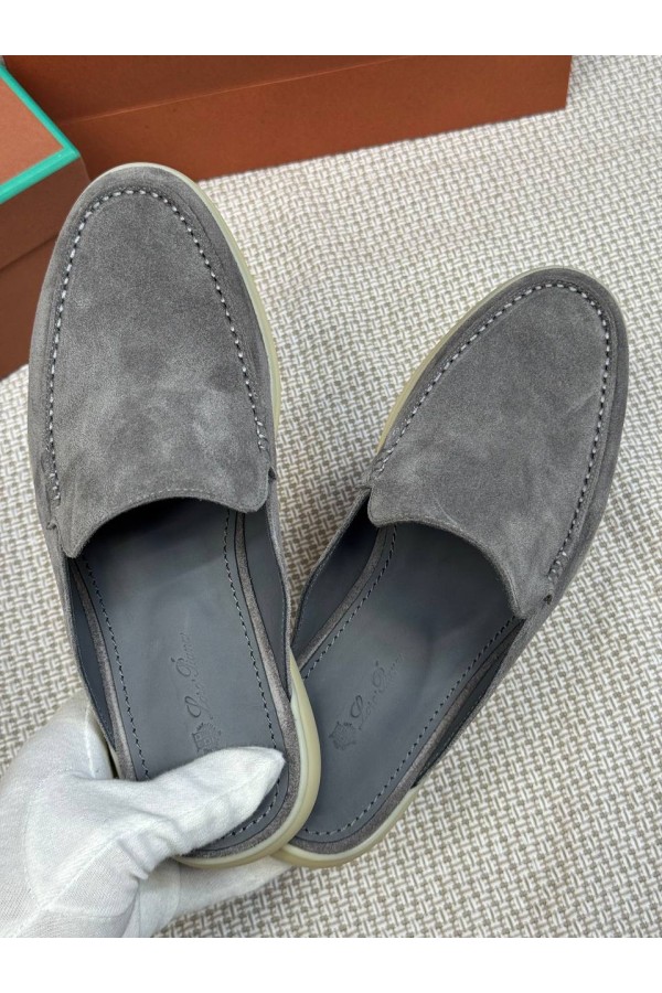 Мужские Мюли Loro Piana Babouche Walk серый