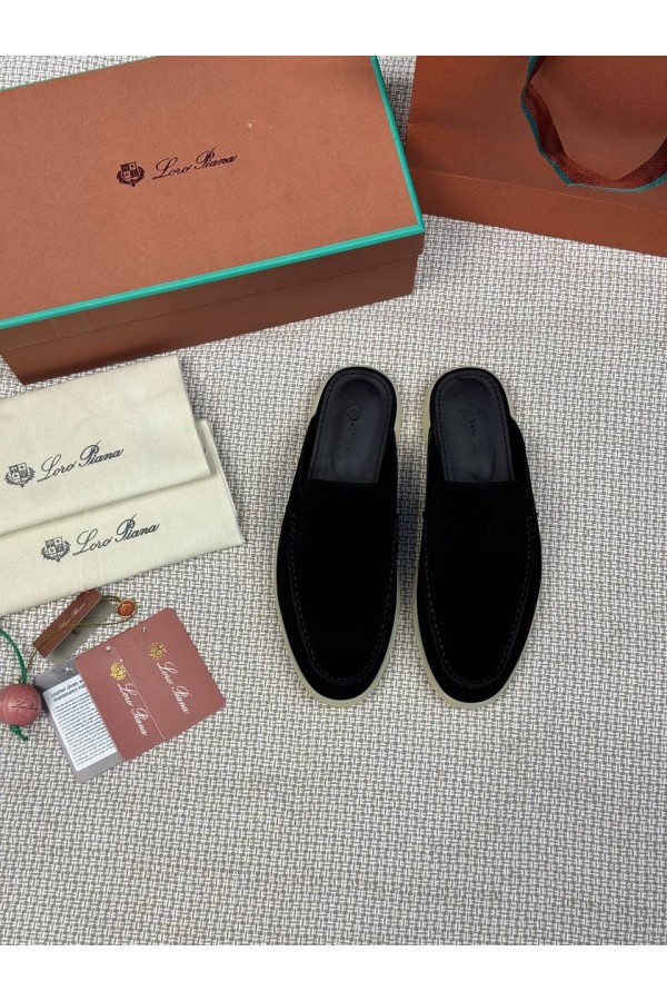 Мужские Мюли Loro Piana Babouche Walk черный