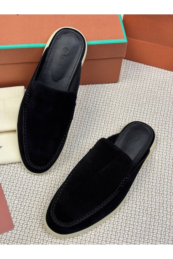 Мужские Мюли Loro Piana Babouche Walk черный