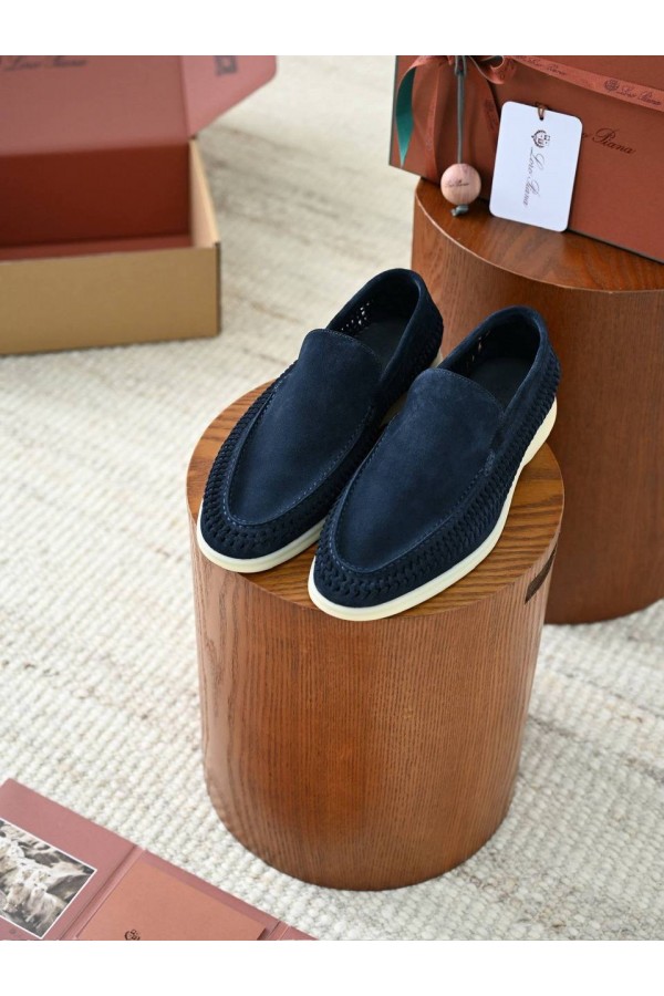 Мужские лоферы  LORO PIANA   Summer Walk темно синие