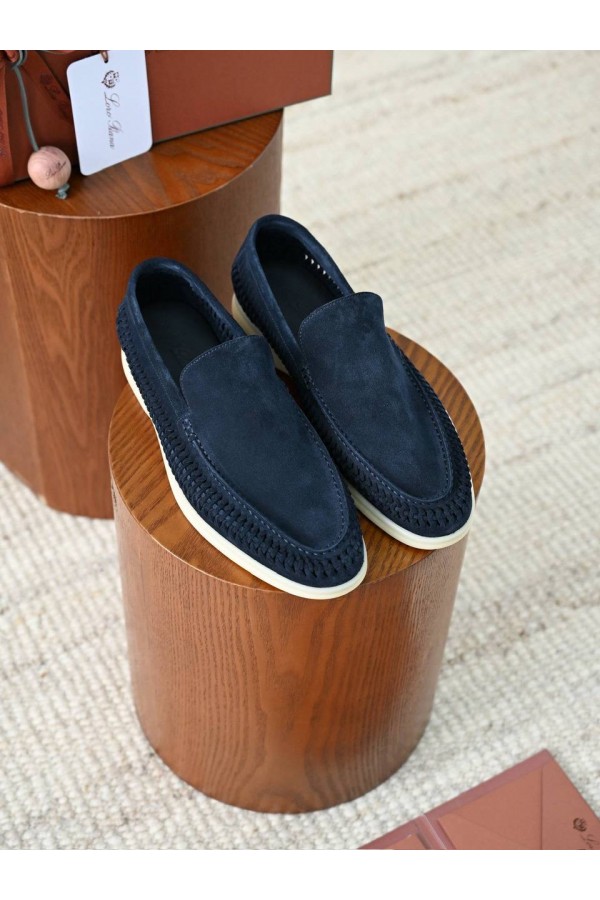 Мужские лоферы  LORO PIANA   Summer Walk темно синие