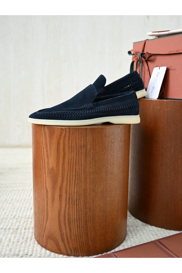 Мужские лоферы  LORO PIANA   Summer Walk темно синие