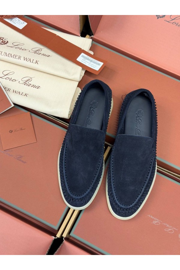 Мужские лоферы  LORO PIANA   Summer Walk темно синие