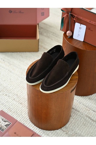 Мужские лоферы  LORO PIANA Summer Walk темно-коричневая