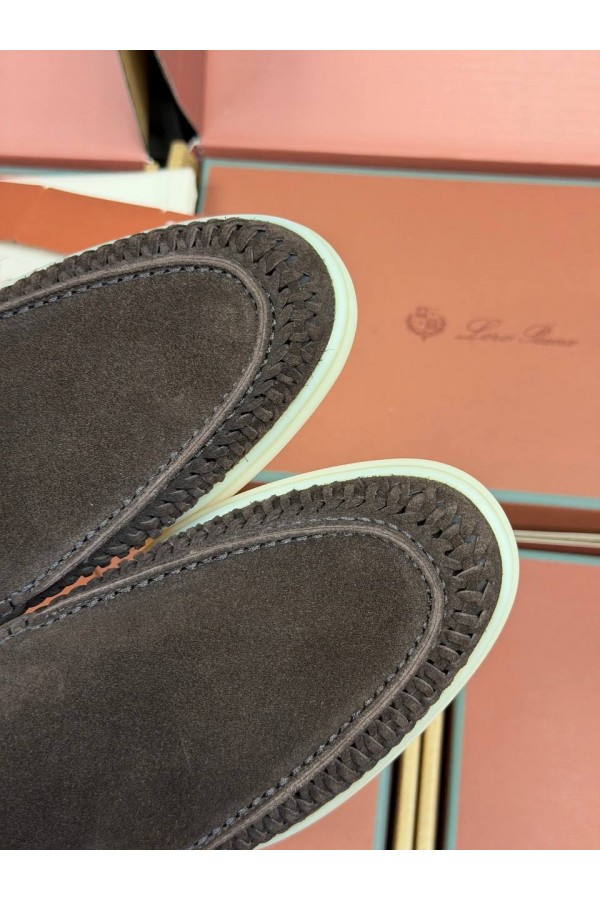 Мужские лоферы  LORO PIANA Summer Walk темно-коричневая