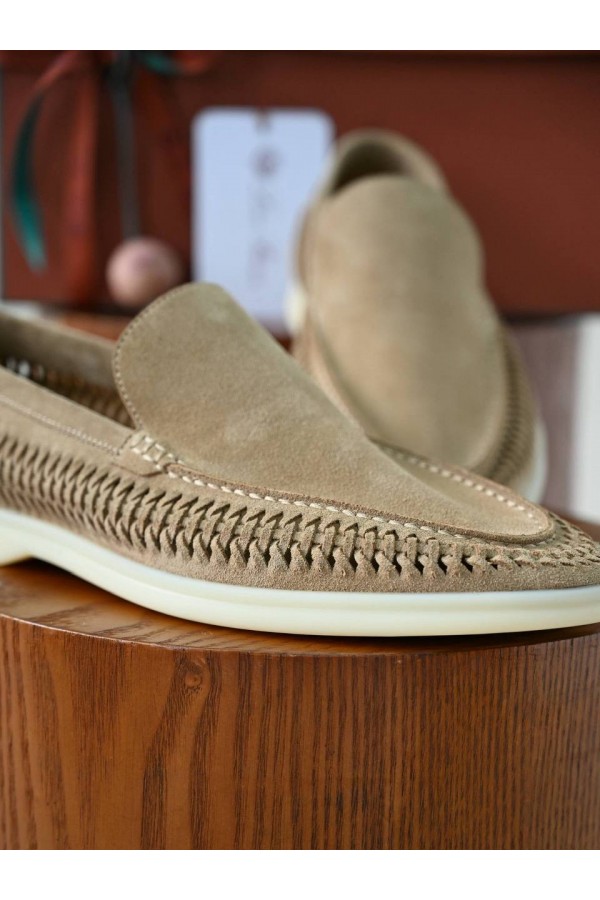 Мужские лоферы  LORO PIANA   Summer Walk  бежевый