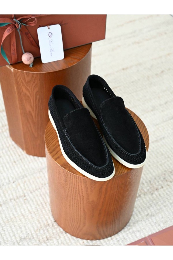 Мужские лоферы Loro Piana Summer Walk черный