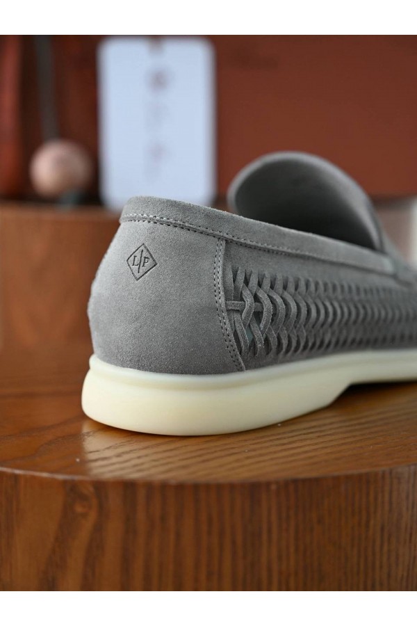 Мужские лоферы Loro Piana Summer Walk серый