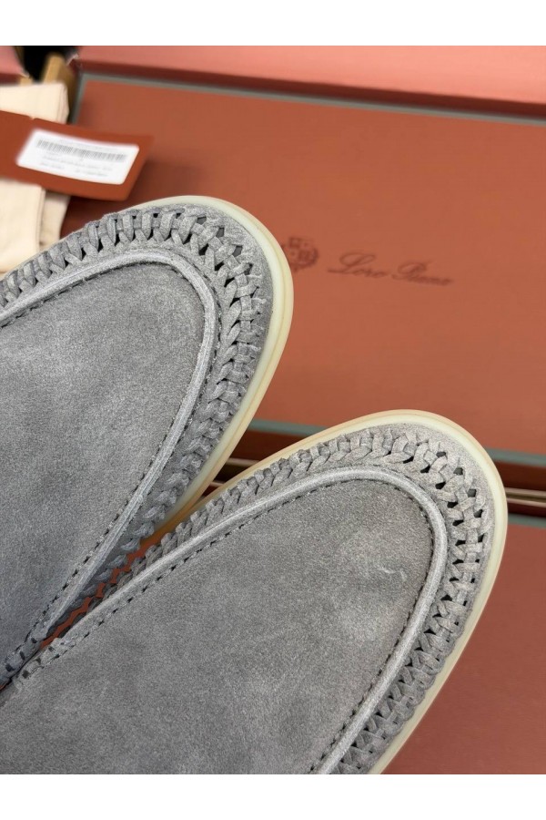 Мужские лоферы Loro Piana Summer Walk серый