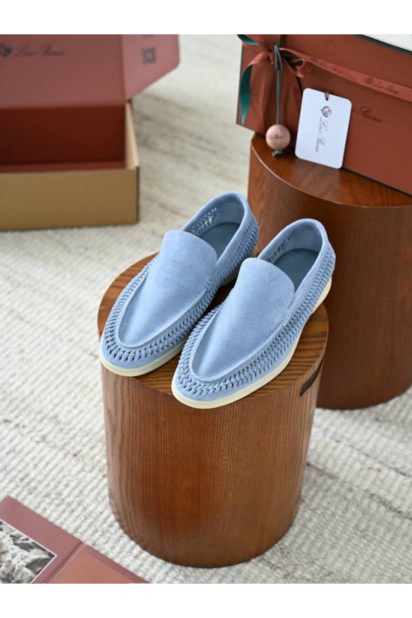Мужские лоферы Loro Piana Summer Walk голубые
