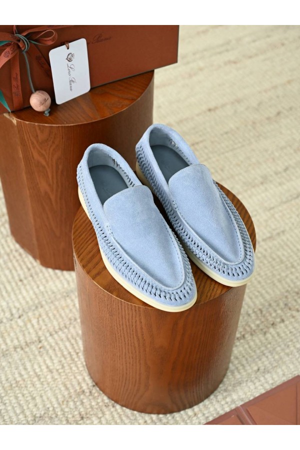 Мужские лоферы Loro Piana Summer Walk голубые