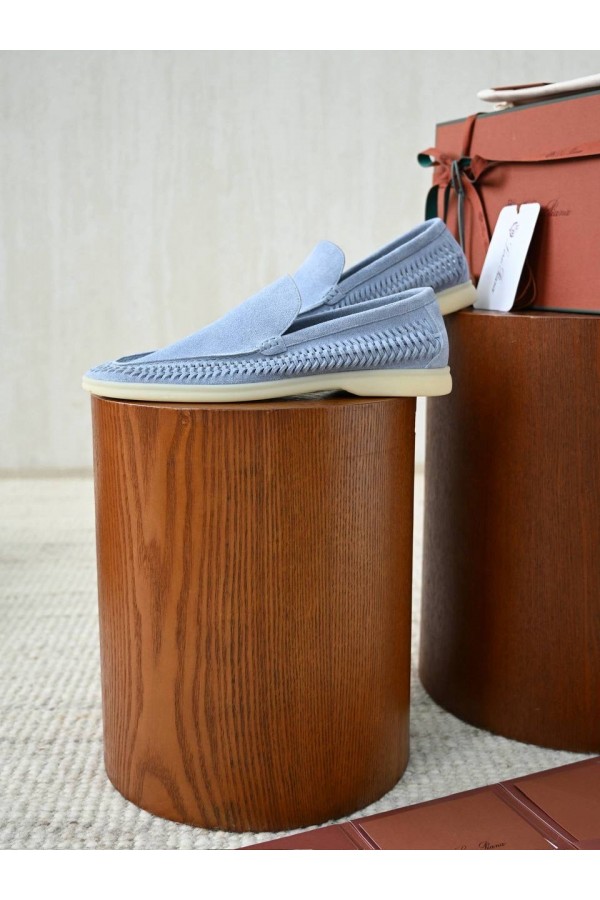 Мужские лоферы Loro Piana Summer Walk голубые