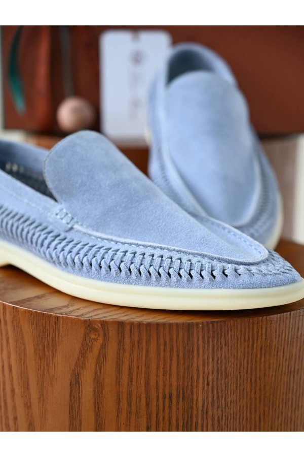 Мужские лоферы Loro Piana Summer Walk голубые