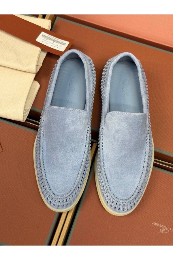 Мужские лоферы Loro Piana Summer Walk голубые