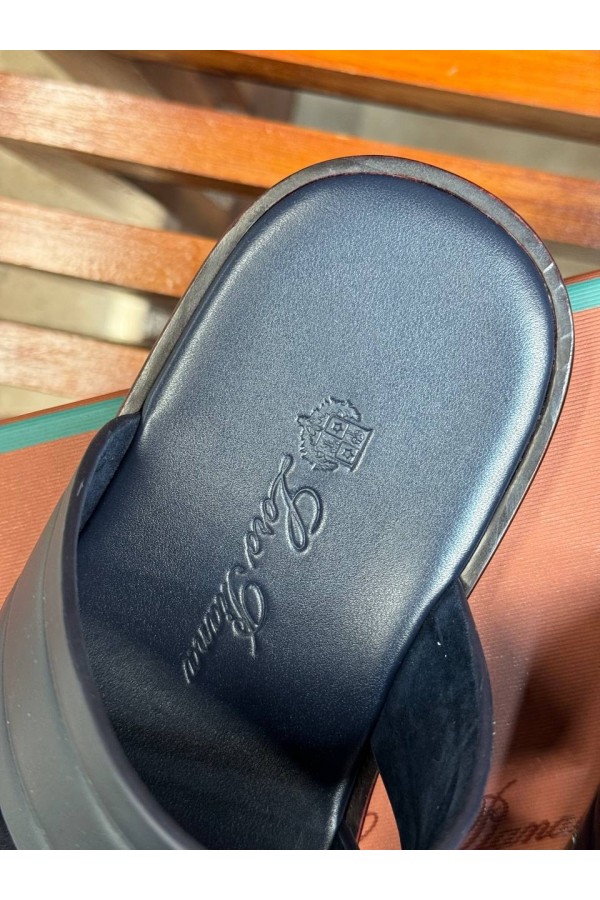 Мужские шлёпанцы LORO PIANA Синие