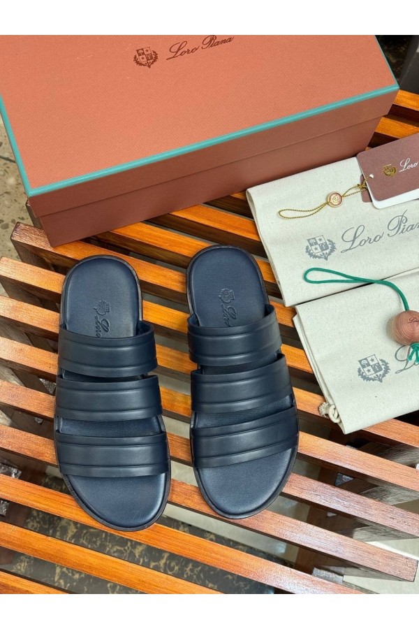 Мужские шлёпанцы LORO PIANA Синие