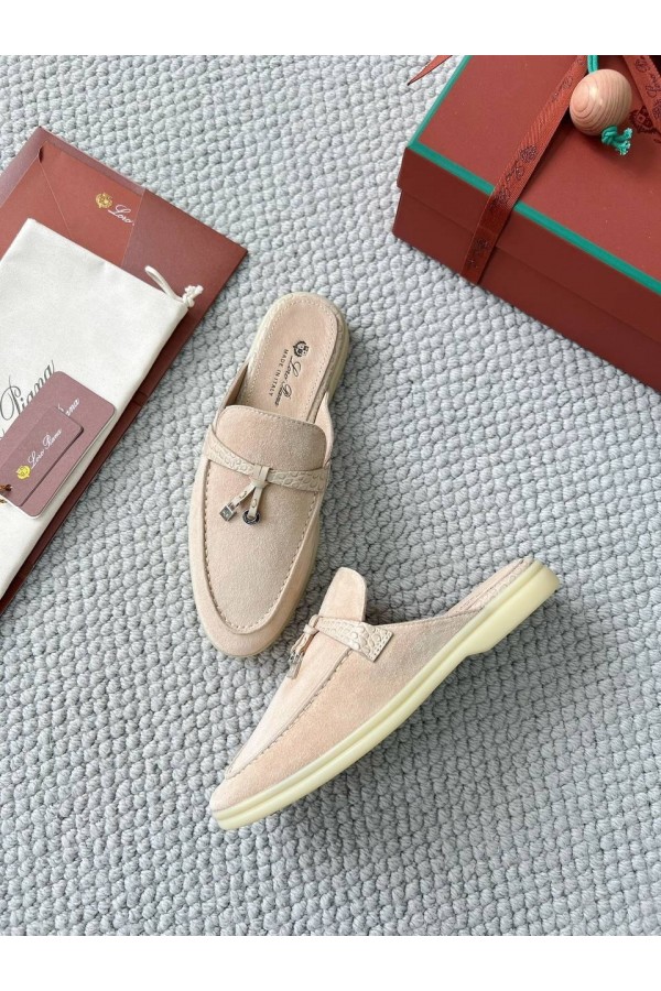 Женские мюли LORO PIANA Charms Walk Babouche Бежевый