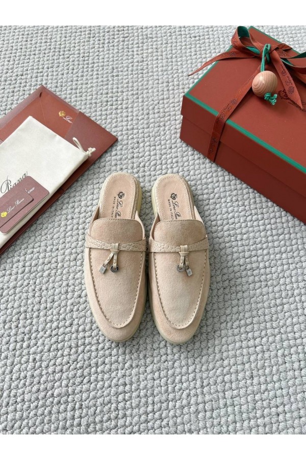 Женские мюли LORO PIANA Charms Walk Babouche Бежевый