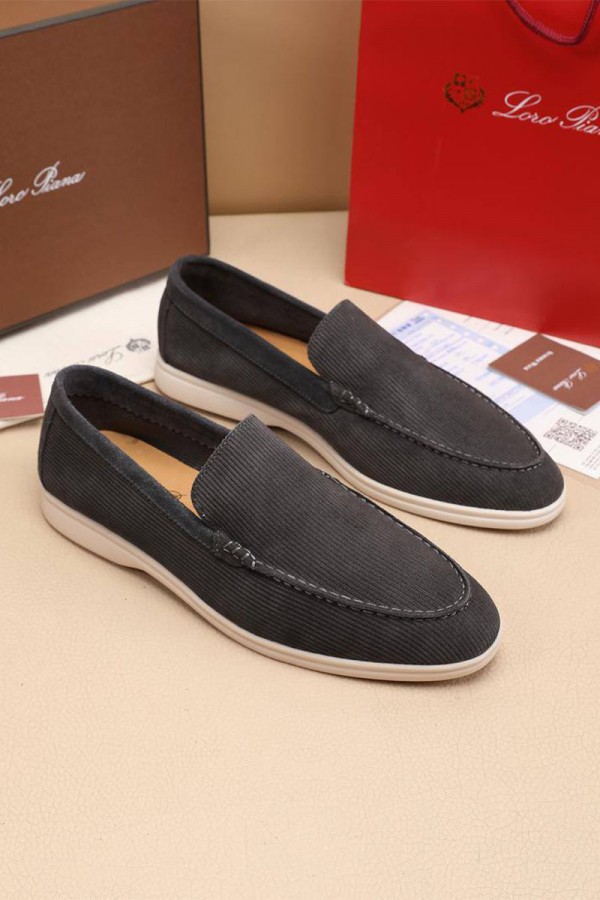 Мужские лоферы Loro Piana Summer Walk - Dark Grey