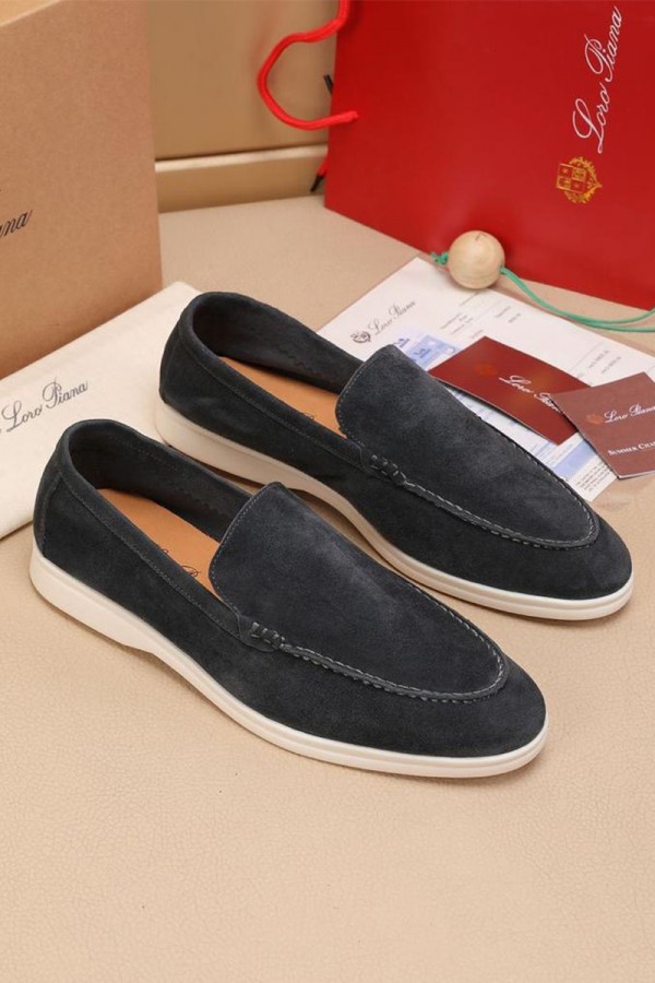 Мужские замшевые лоферы Loro Piana Summer Walk