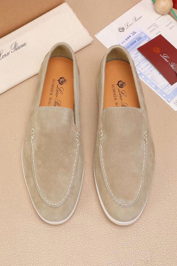 Мужские замшевые лоферы Loro Piana Summer Walk