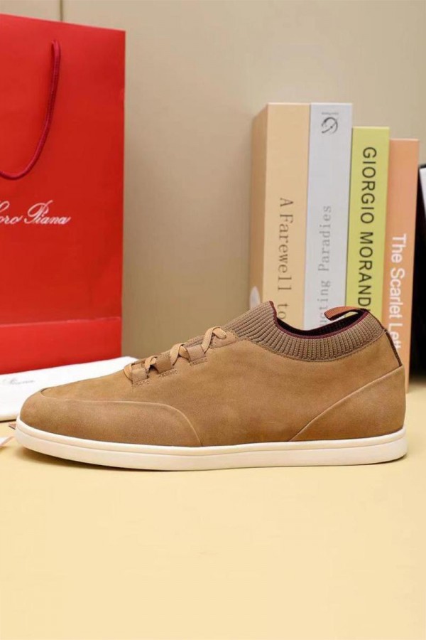 Замшевые кроссовки Loro Piana Soho Walk - Brown