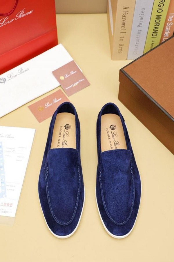 Мужские замшевые лоферы Loro Piana Summer Walk