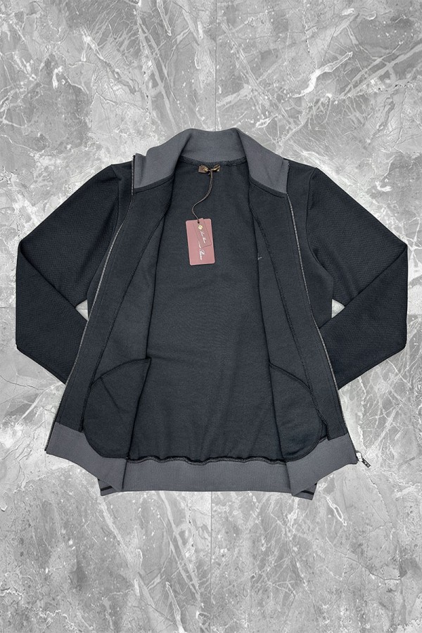 Кофта на молнии Loro Piana logo-embroidered - Black