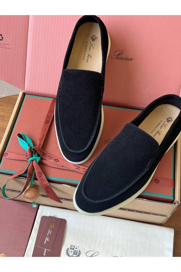 Замшевые лоферы Loro Piana Premium - Black