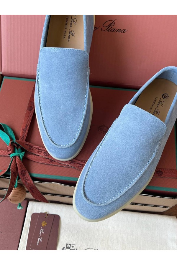 Замшевые лоферы Loro Piana Premium - Blue