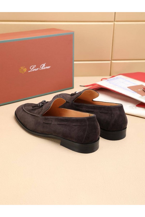 Замшевые лоферы Loro Piana tassel - Brown