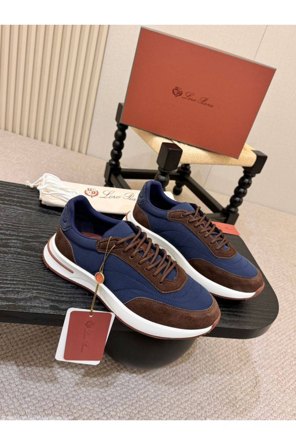 Мужские кроссовки Loro Piana Week End Walk - Blue / Brown