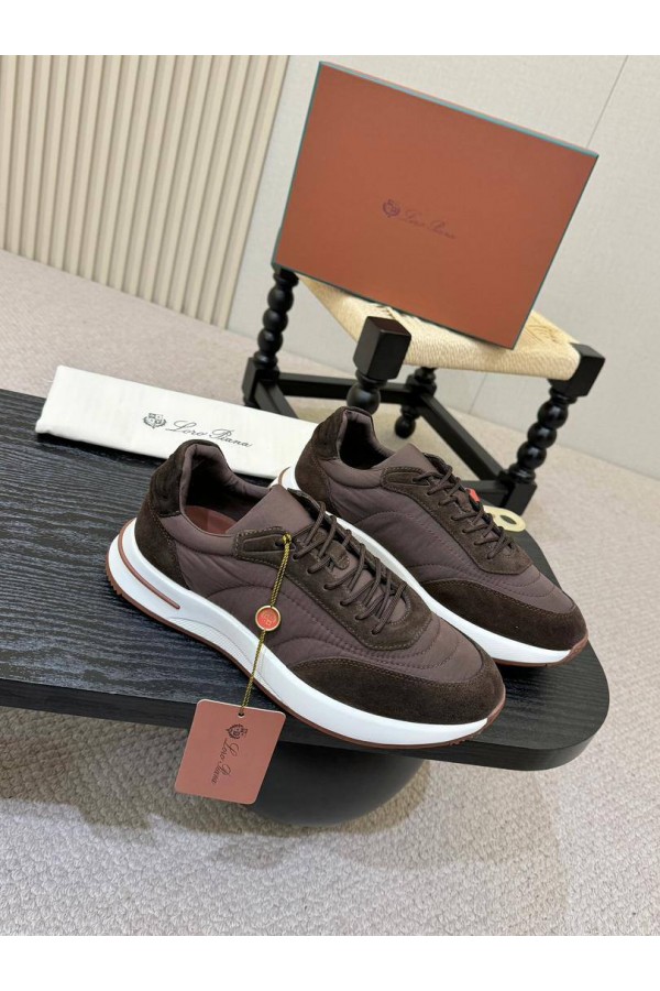 Мужские кроссовки Loro Piana Week End Walk - Brown