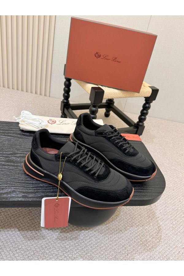 Мужские кроссовки Loro Piana Week End Walk - Black