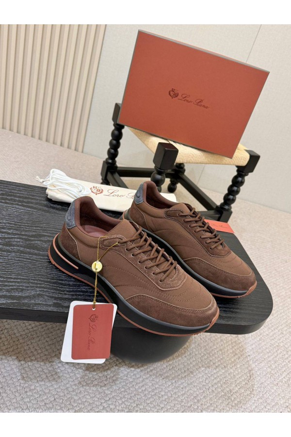 Мужские кроссовки Loro Piana Week End Walk - Brown